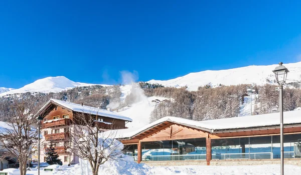 Lyžařské středisko Livigno. Itálie — Stock fotografie