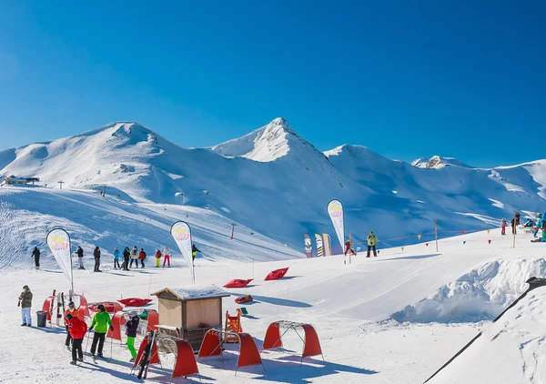 Lyžařské středisko Livigno. Itálie — Stock fotografie