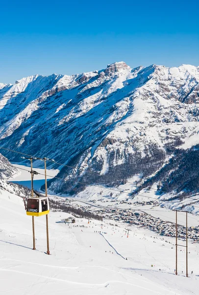 Skigebied Livigno. Italië — Stockfoto
