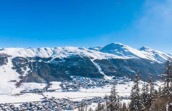 Skisted Livigno. Italien - Stock-foto
