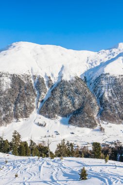 Kayak Alpleri'ndeki bir bakış. Livigno, İtalya