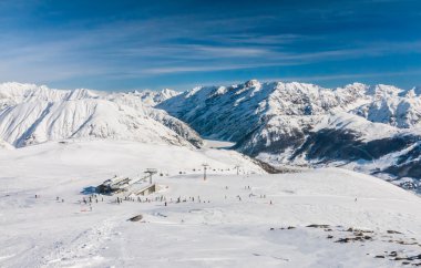 Kayak Alpleri'ndeki bir bakış. Livigno, İtalya