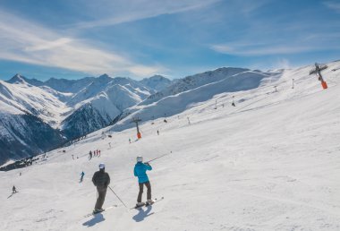 Kayak Alpleri'ndeki bir bakış. Livigno, İtalya
