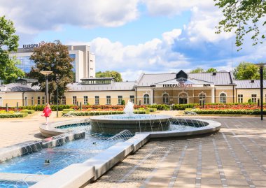 Druskininkai, Litvanya bir parkta müzik çeşme