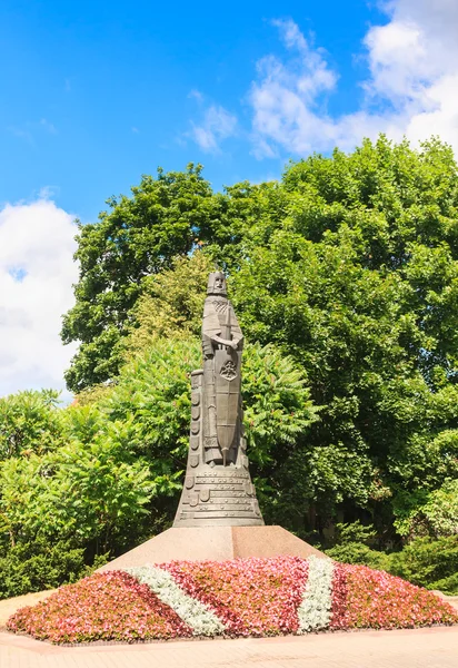 Pomnik króla Mendoga Litwy w Druskiennikach — Zdjęcie stockowe