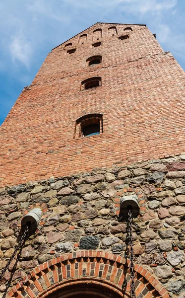 Detalhe de uma parede de Castelo de Trakai. Lituânia — Fotografia de Stock