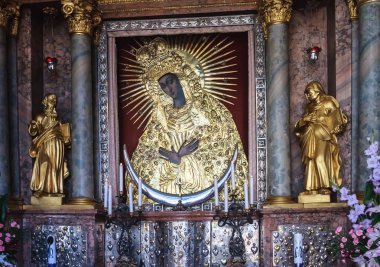 Our Lady of Mercy Vilnius mucizevi simgesi. Litvanya