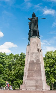 Monument to Duke Gediminas in Cathedral Square. Vilnius,