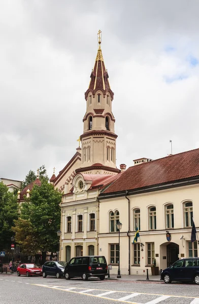 St. Nicolaaskerk, straat Didzioji, Vilnius. Litouwen — Stockfoto