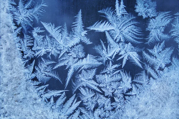 Modèle de givre sur la fenêtre — Photo