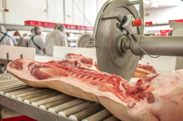 Schweinefleisch verarbeitende Fleischindustrie — Stockfoto