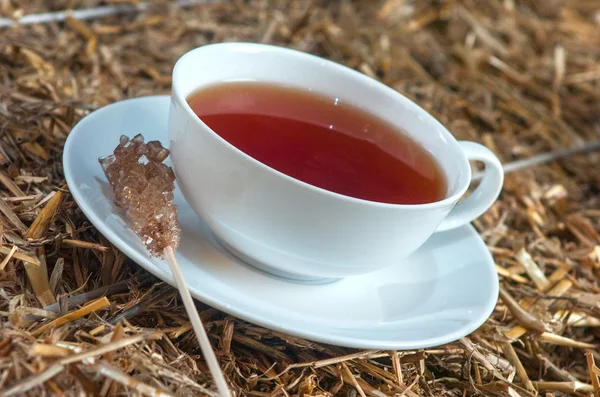 Çay saman arka plan üzerinde — Stok fotoğraf