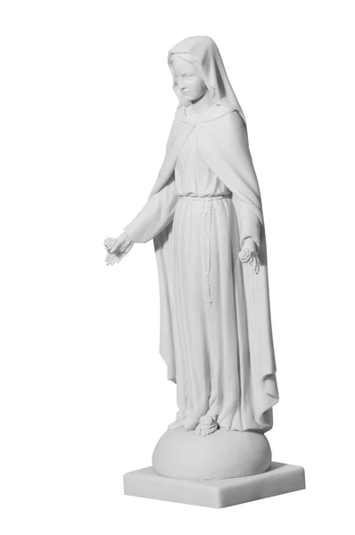 Statue en pierre blanche de sainte Marie — Photo