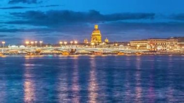 Duyuru Köprüsü, köprü, köprü nehir Neva, Saint Petersburg, Rusya Federasyonu '