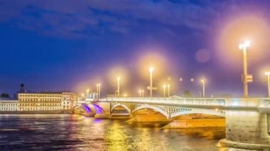 Duyuru Köprüsü, köprü, köprü nehir Neva, Saint Petersburg, Rusya Federasyonu '