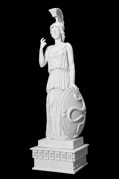 Antique statue of a woman with a shield — Stock Photo, Image