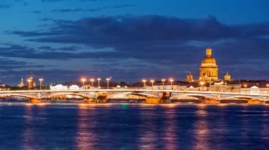 Duyuru Köprüsü, köprü, köprü nehir Neva, Saint Petersburg, Rusya Federasyonu '.