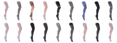 Mannequin female foot in stylish fashion pantyhose