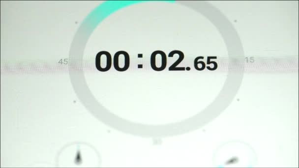 Cronómetro. El tiempo se acaba. Primer plano del cronómetro en el teléfono . — Vídeos de Stock