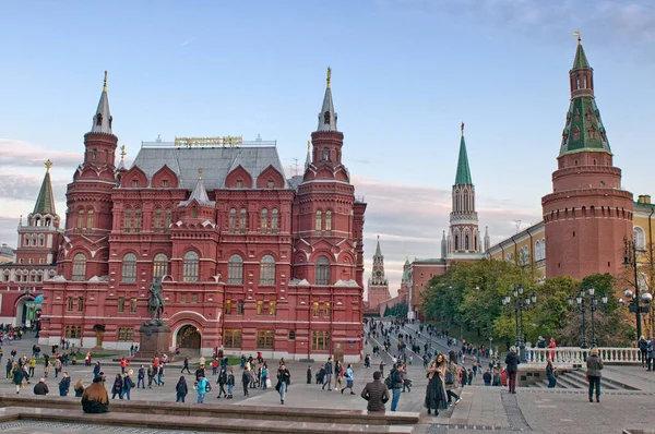 Museu Histórico Estado Rússia Vista Praça Vermelha Para Parede Kremlin — Fotografia de Stock