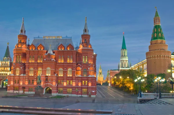 Musée Historique National Russie Vue Place Rouge Mur Kremlin Est — Photo