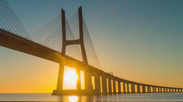 Jembatan Vasco De Gama, Lisbon, Portugal — Stok Video