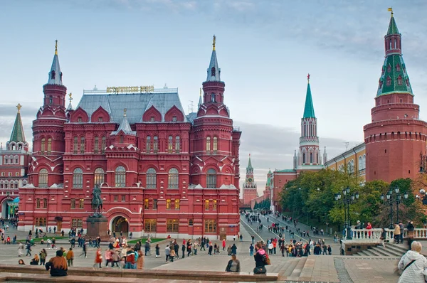 Museu Histórico Estado Rússia Vista Praça Vermelha Para Parede Kremlin — Fotografia de Stock