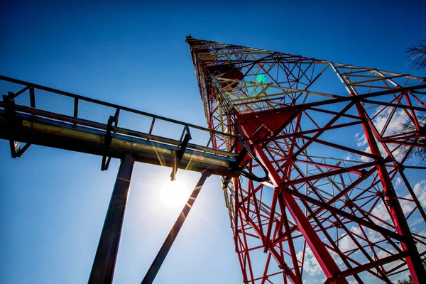 Telekomünikasyon Kulesi Uydu Anten Telekom Ağı — Stok fotoğraf