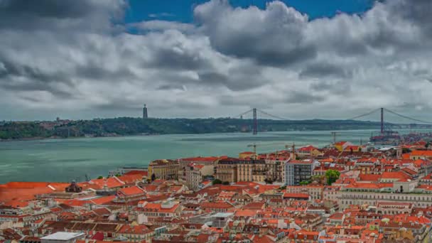 Lisbon is capital of Portugal. It is continental Europes westernmost capital city. — Stock Video