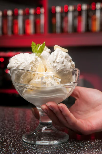 A glass of ice-cream — Stock Photo, Image