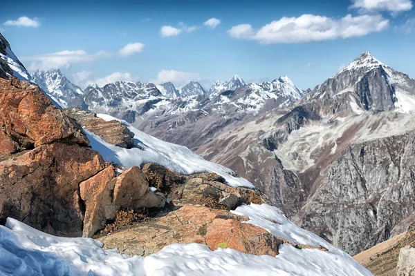 Dombai. Scenery of rockies in Caucasus region in Russia — Stock Photo, Image