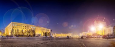 Stavropol, Rusya gece Lenin Meydanı