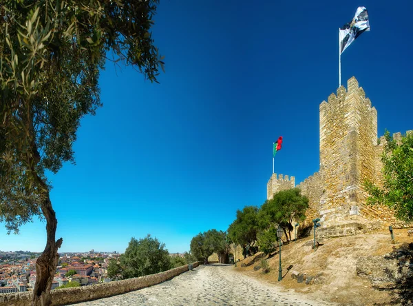 Schloss Sao Jorge in Lissabon, Portugal — Stockfoto