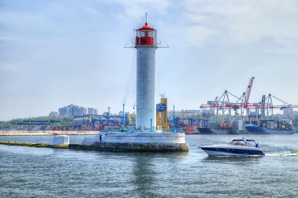 Vorontsov Lighthouse in the Gulf of Odessa, Ukraine — Stock Photo, Image