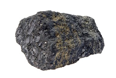 kömür pirit üzerinde beyaz izole