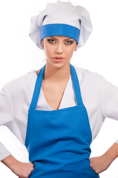Chica en ropa cocinero —  Fotos de Stock