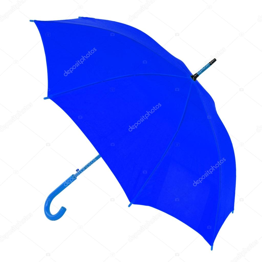 dark blue umbrella on a white background
