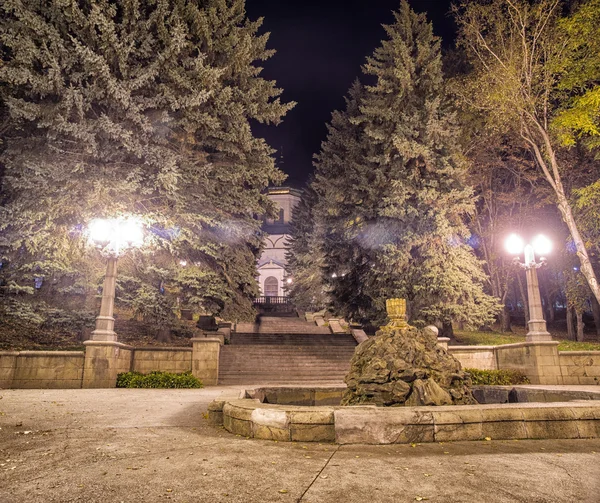 Praça noite stavropol — Fotografia de Stock