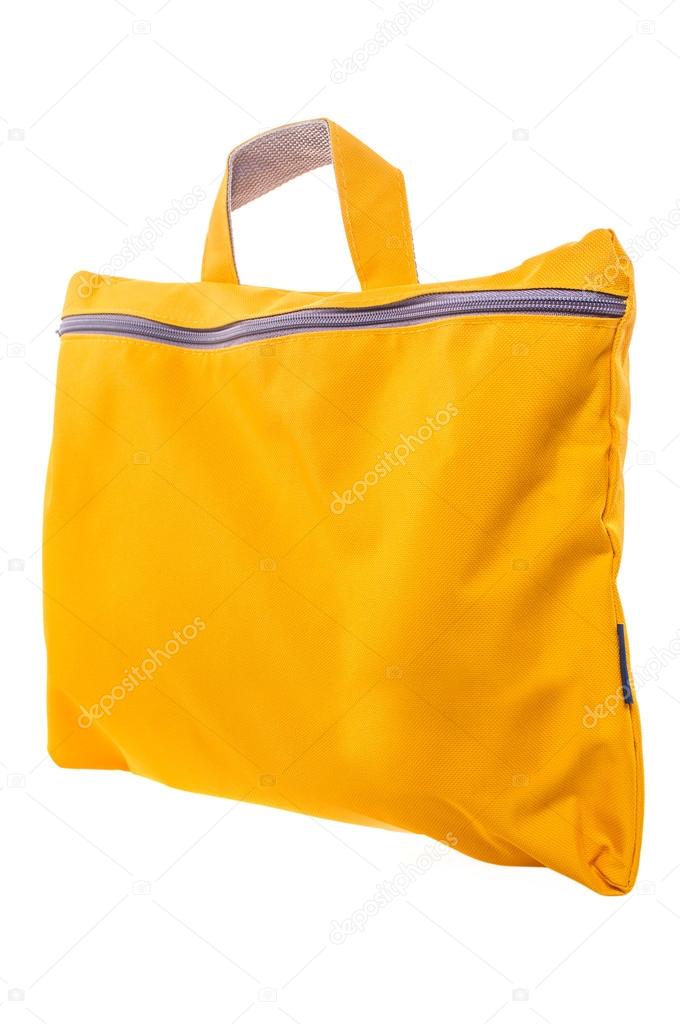 yellow bag on a white background