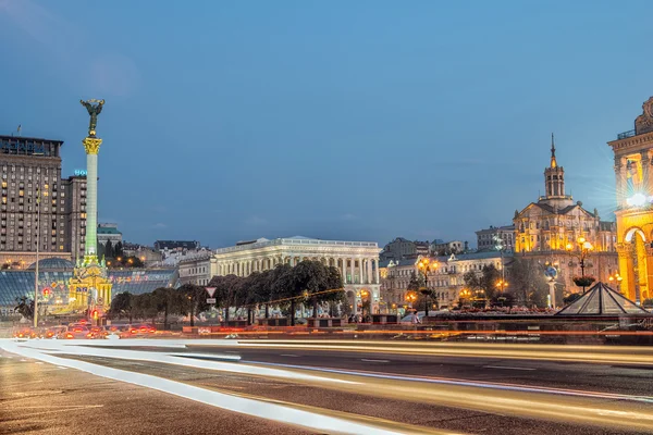 Plaza de la Independencia, la plaza principal de Kiev — Foto de Stock