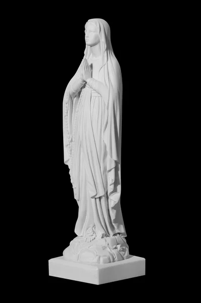 White stone statue of saint Mary — Stock Photo, Image