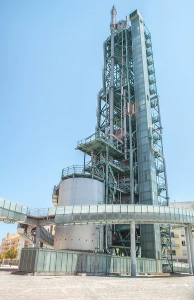 Instalação de armazenagem - cereais, silos e torres de secagem — Fotografia de Stock