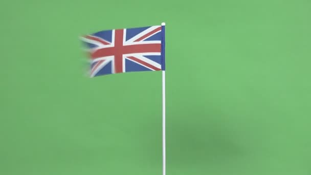 Echte Flagge des Vereinigten Königreichs Großbritannien und Nordirland — Stockvideo