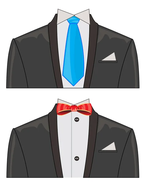 Dos trajes sobre fondo blanco — Vector de stock