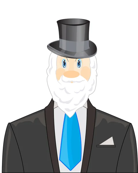 Man with beard in business suit — Stock Vector