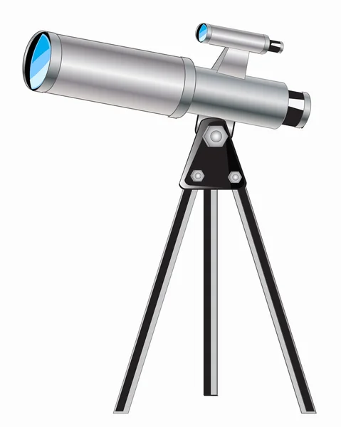 Telescopio sobre fondo blanco — Archivo Imágenes Vectoriales