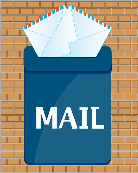 Box postal with letter — Stock Vector