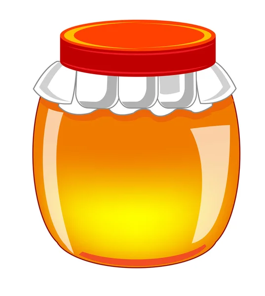 Kapazität mit Honig — Stockvektor