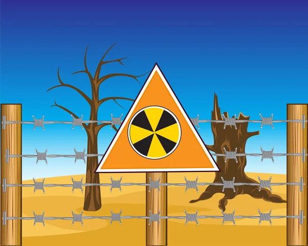 Zone für radioaktive Gefahr — Stockvektor