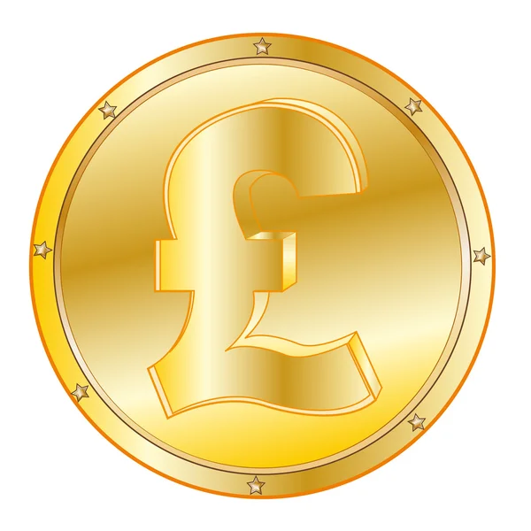 Coin pound sterling — Stock Vector